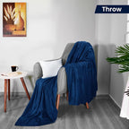 Utopia Bedding Ultra Soft Fleece Bed Blanket Throw Size Navy | Microfiber Plush - Image 2