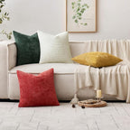 MIULEE Decorative Couch Throw Pillow Covers 18x18 in Pure White 2 Pack | Modern - Image 2