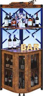 JKsmart Corner Bar Cabinet - Image 9