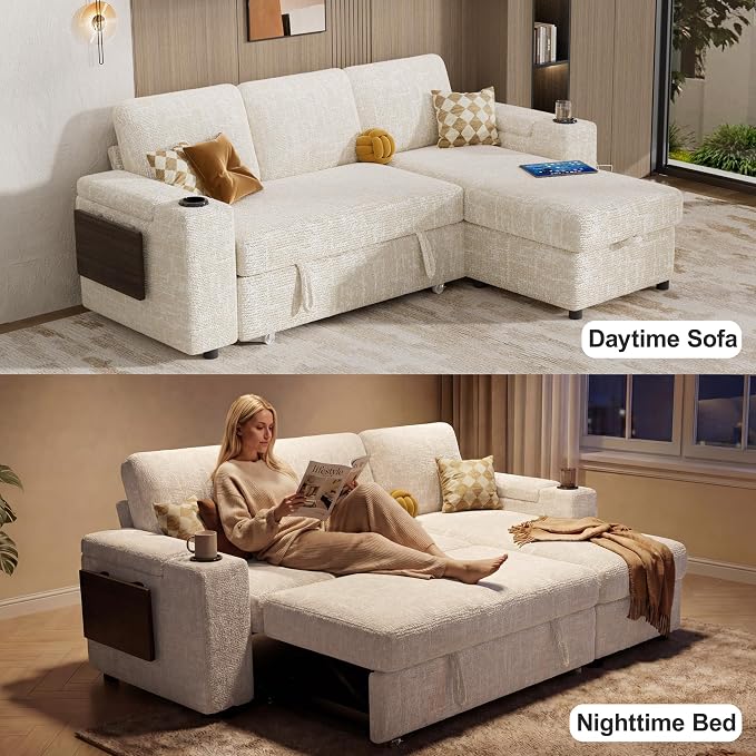 Vipbear 86" Modular Sectional Sleeper Sofa - Image 5