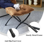 15" Folding Ottoman, Foldable Footrest Stool, Portable Small Foot Stool - Image 6