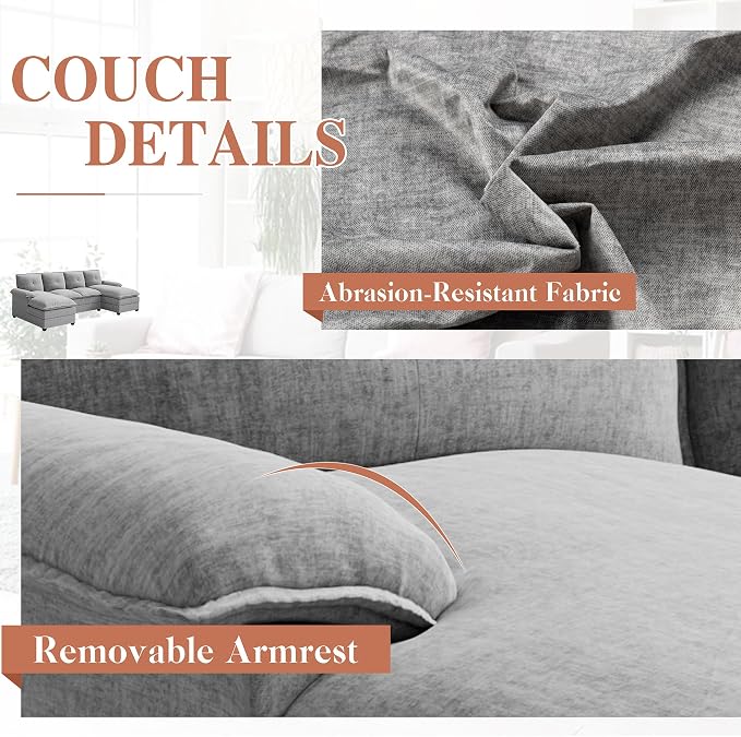 110" U-Shaped Sectional Sofa - Image 6