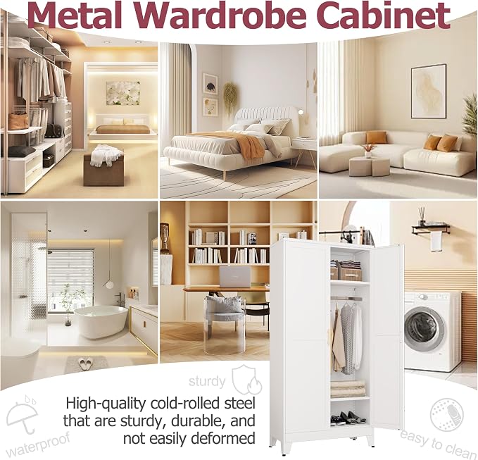 GAIOUS Metal Wardrobe Cabinet - Image 5