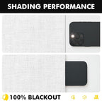 MIULEE 100% Blackout Linen Curtains 42 x 96 Inch Bright White 2 Panels | - Image 7
