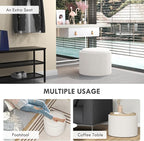 HOMCOM Round Storage Ottoman - Image 7