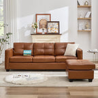 TYBOATLE Brown Sofa Couch Sectional Couches - Image 8