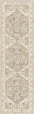 Yamaziot Washable Runner Rug, 3x10 Non-Slip Boho Hallway Kitchen Rug | Stain - Image 3