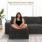 Vesgantti 114" Modular Boneless Couch, Modern 3 Seater Sectional Sofa - Image 4