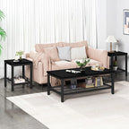 AWQM Coffee Table Set of 3, Industrial Coffee Table - Image 2