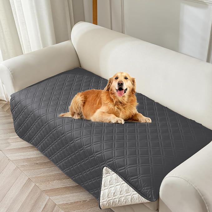Genina Waterproof Couch Cover, Washable Anti-Slip 86.6 inch Sofa Covers by Genina