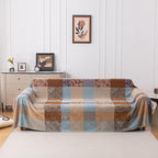 Boho Chenille Throw Blanket, Bohemian Jacquard Tassels Cover by Unknown