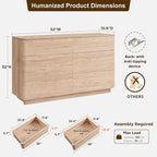 ACCOHOHO Modern 6 Drawer Dresser - Image 2