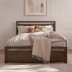 Grain Wood Furniture Loft Queen Size Solid Wood Bed, Brushed Mocha - Image 2