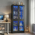 holzart Modern Black 5-Tier Display Cabinet by holzart