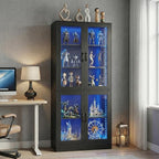 holzart Modern Black 5-Tier Display Cabinet by holzart