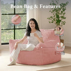 Giant Plush Bean Bag Chair for Adults - Image 5