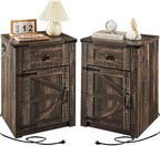 SOOWERY Nightstands Set of 2, Nightstand by SOOWERY