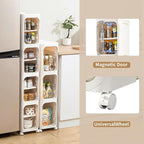 5-Tier Tall Narrow Storage Cabinet, Slim Bathroom Storage Cabinet - Image 4