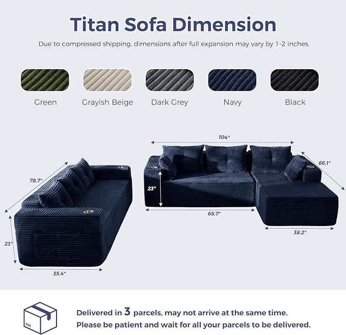 MAXYOYO Modular Sectional Couch - Image 2