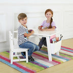 Kids Solid Wood Table and 2 Chair Set - Image 2