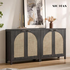 SICOTAS Rattan Sideboard Buffet Cabinet - Image 4