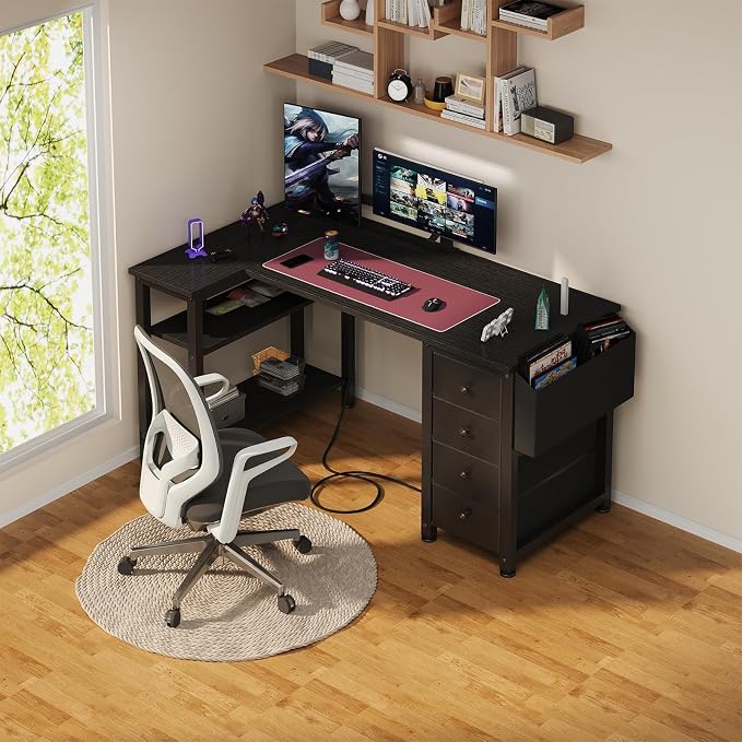 Lufeiya L Shaped Gaming Desk - Image 2