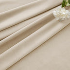 MIULEE Velvet Curtains 50W x 96L 2 Panels Beige Blackout Curtains | Luxury - Image 7