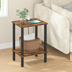 TUTOTAK End Table with Charging Station, Side Table with USB Ports and Outlets - Image 2