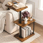Faesun 360° Swivel Side Table for Height Adjustable, C Shaped End Table for by Faesun