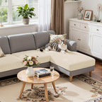 Hokway Chaise Cover and Couch Cushion Covers Set, Separate Sectional Sofa - Image 5