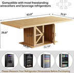 LVB Dining Table for 4-6, Modern Wood Dining Room Table, Farmhouse Rectangular - Image 2