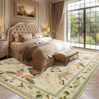 Area Rugs for Living Room, 6x9 Washable Vintage Rug for Bedroom, Non-Slip - Image 4