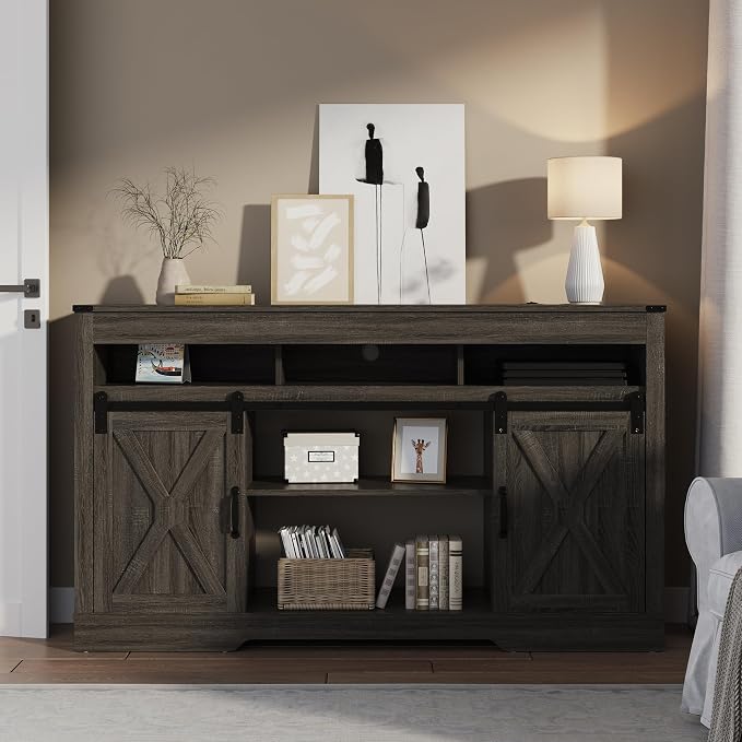 RoyalCraft TV Stand for 65+ Inch TV: Farmhouse Entertainment Center - Image 8