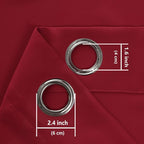 Blackout Curtains for Bedroom, Christmas Red 38 x 54 Inch, 2 Panels | Thermal - Image 8