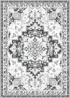 Rugflix 6x9 Area Rugs for Living Room, Washable Light Grey Large Rug | Machine - Image 9