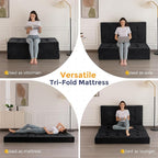 MAXYOYO 6" Folding Sofa Bed for Floor, Tufted Tri-Fold Floor Mattress - Image 4