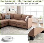 150.4" Large Sectional Couches for Living Room, 8 Seater L Shaped Modular - Image 8