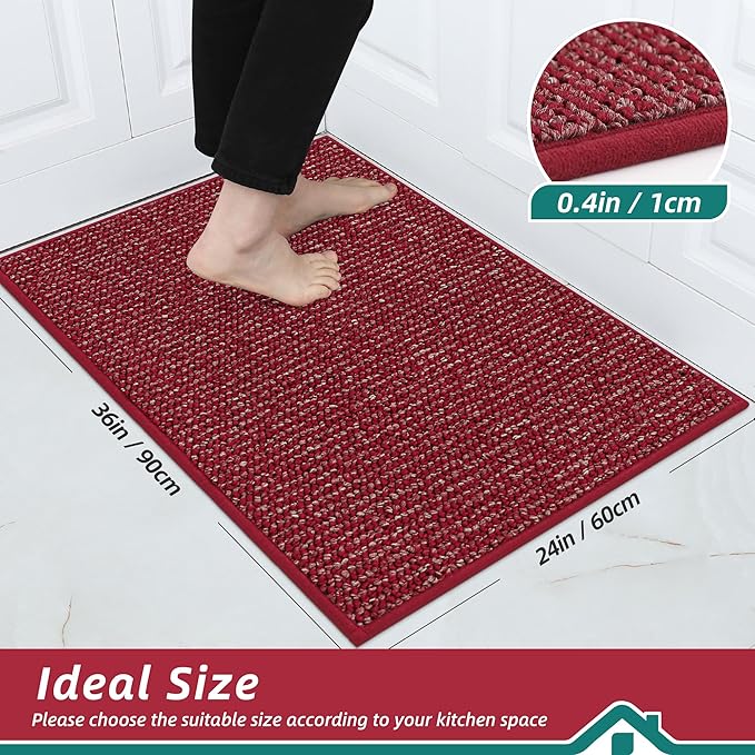 BEQHAUSE Kitchen Rugs 24"x36", Kitchen Mats - Image 2
