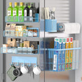 Magnetic Spice Rack for Refrigerator, 7 Pack Metal Magnetic Shelf, Moveable by DTUQYX