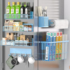 Magnetic Spice Rack for Refrigerator, 7 Pack Metal Magnetic Shelf, Moveable by DTUQYX