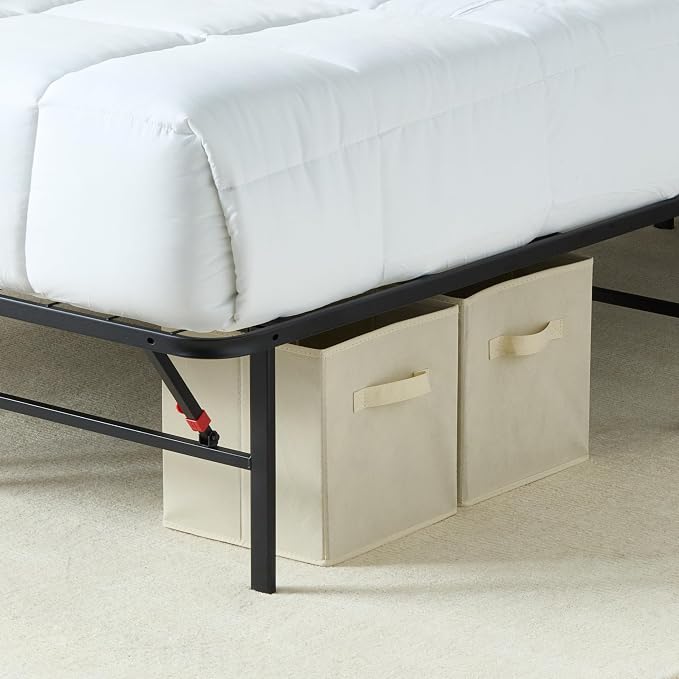 Amazon Basics Bed Frame with Storage, Foldable Metal Platform, Sturdy Steel - Image 5