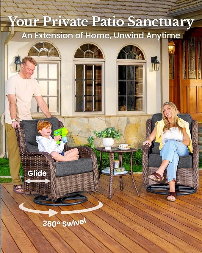 HILLGA 3-Piece Luxury Patio Furniture Set - Image 3