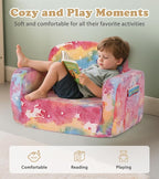 Kids Couch, 2-in-1 Soft Toddler Couch Fold Out - Image 4