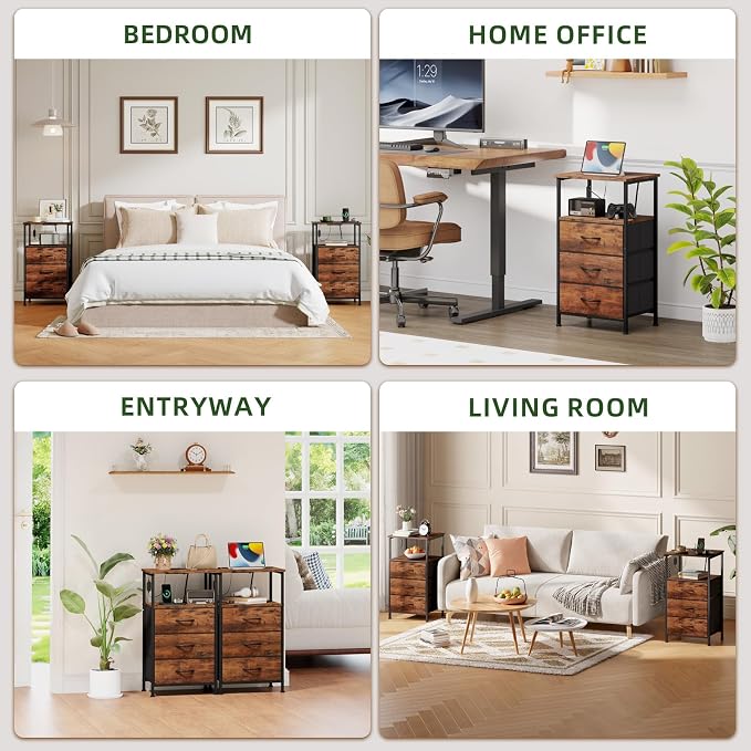 Somdot Nightstands Set of 2, Bedside Tables - Image 8