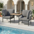 5 in 1 Modular Patio Furniture Set, 3 Piece Aluminum Convertible Outdoor by LIMIRIX