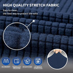 Stretch Loveseat Couch Cover, 2 Cushion Couch Slipcover, Elastic Bottom - Image 5