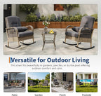 Outdoor Wicker Rocking Chair, Patio Rattan Rocker Chair - Image 6