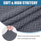 Smiry Waterproof Couch Cushion Covers, Stretch Jacquard Sectional Couch Covers - Image 7