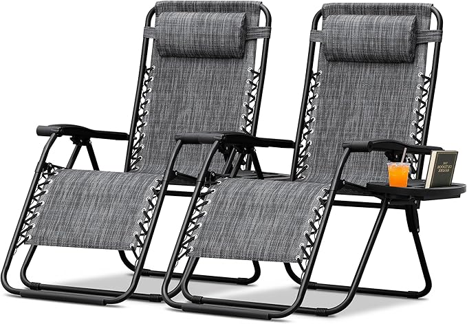 Devoko Patio Zero Gravity Chair Outdoor Folding Adjustable Reclining Chairs by DEVOKO