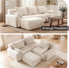GRUSIGN 118'' Sectional Boneless Oversize Modular Couches, Curved Cloud - Image 7